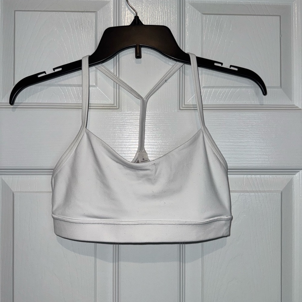 Lululemon Athletica White Racerback Sports Bra